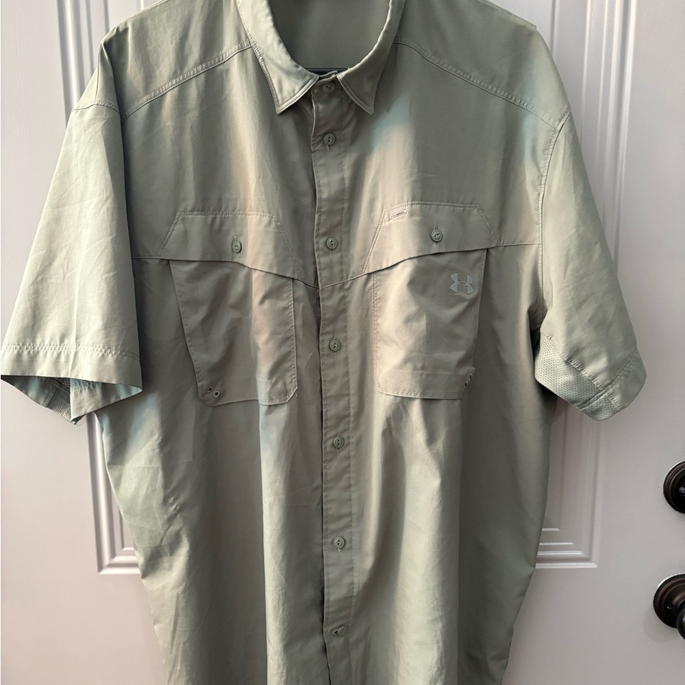 Under Armour Men's Olive Casual Button Down Shirt
